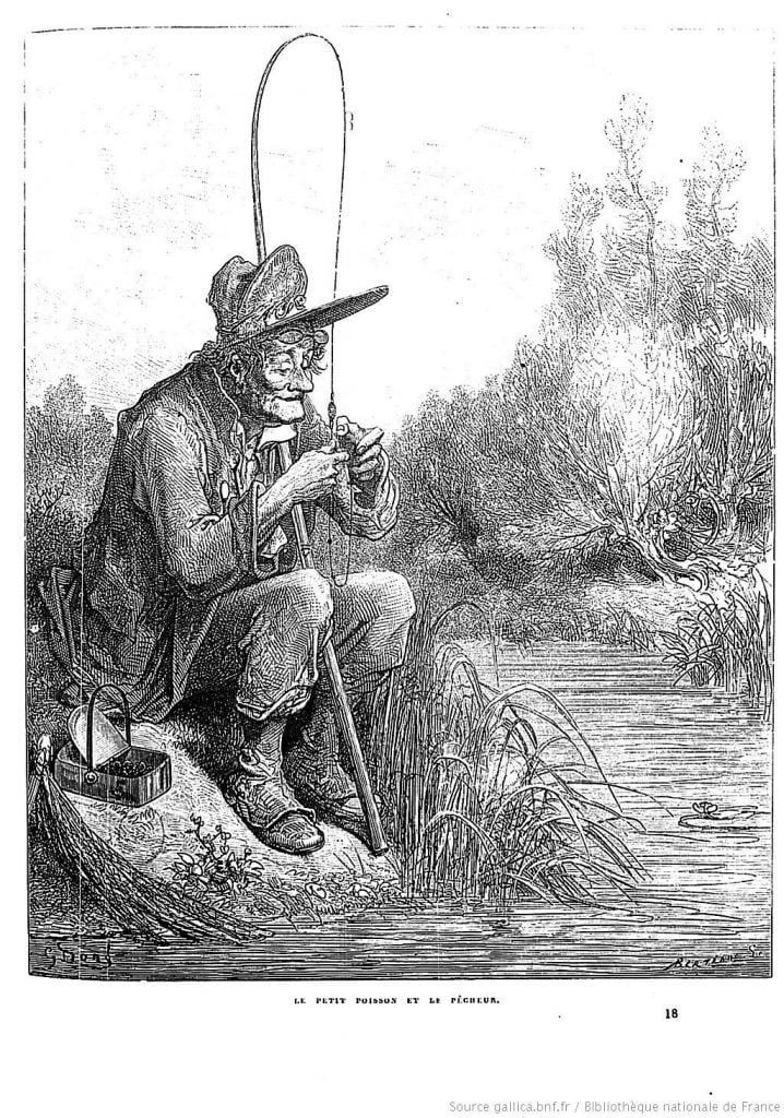 Le Petit Poisson et le Pêcheur par Gustave Doré, 1867