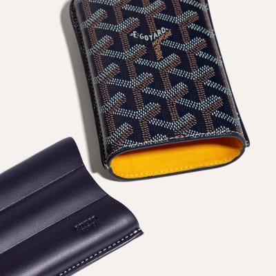 ETUI_3_CIGARES_CHURCHILL Navy Blue