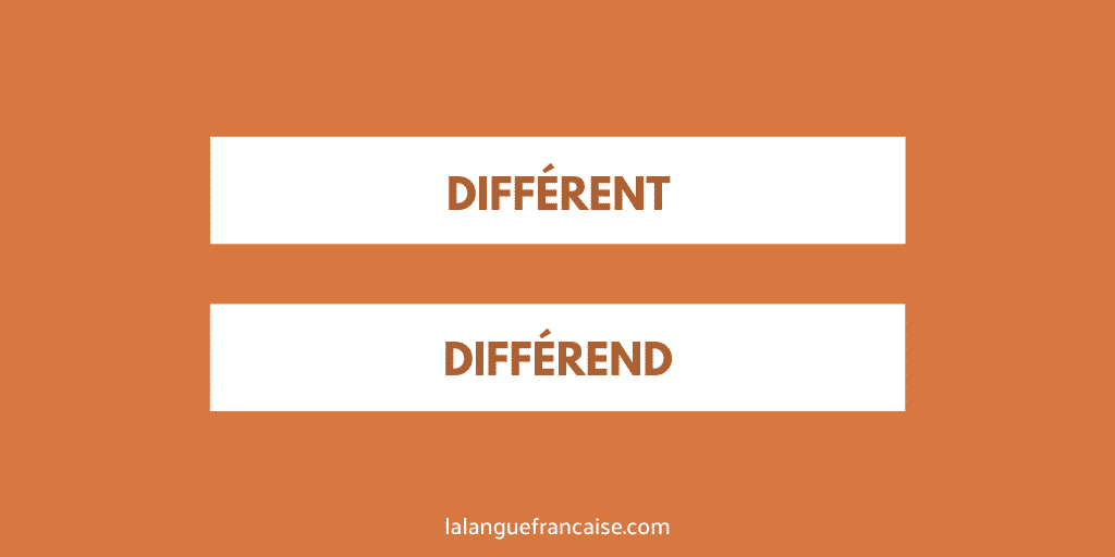 « Différent » ou « différend » ?